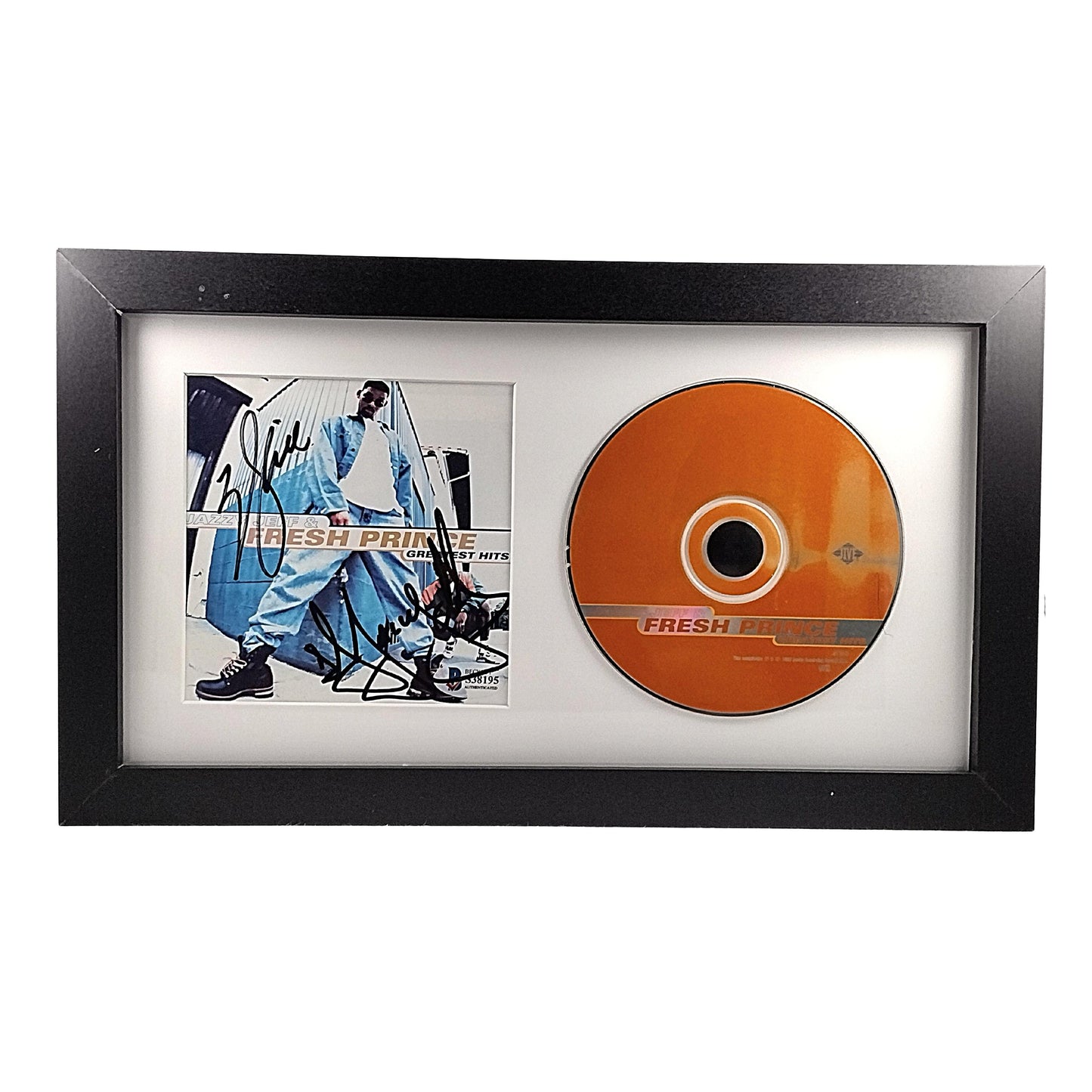 Music- Autographed- DJ Jazzy Jeff and The Fresh Prince Signed Greatest Hits CD Cover Framed Matted Beckett BAS Authentication Proof Photos 102
