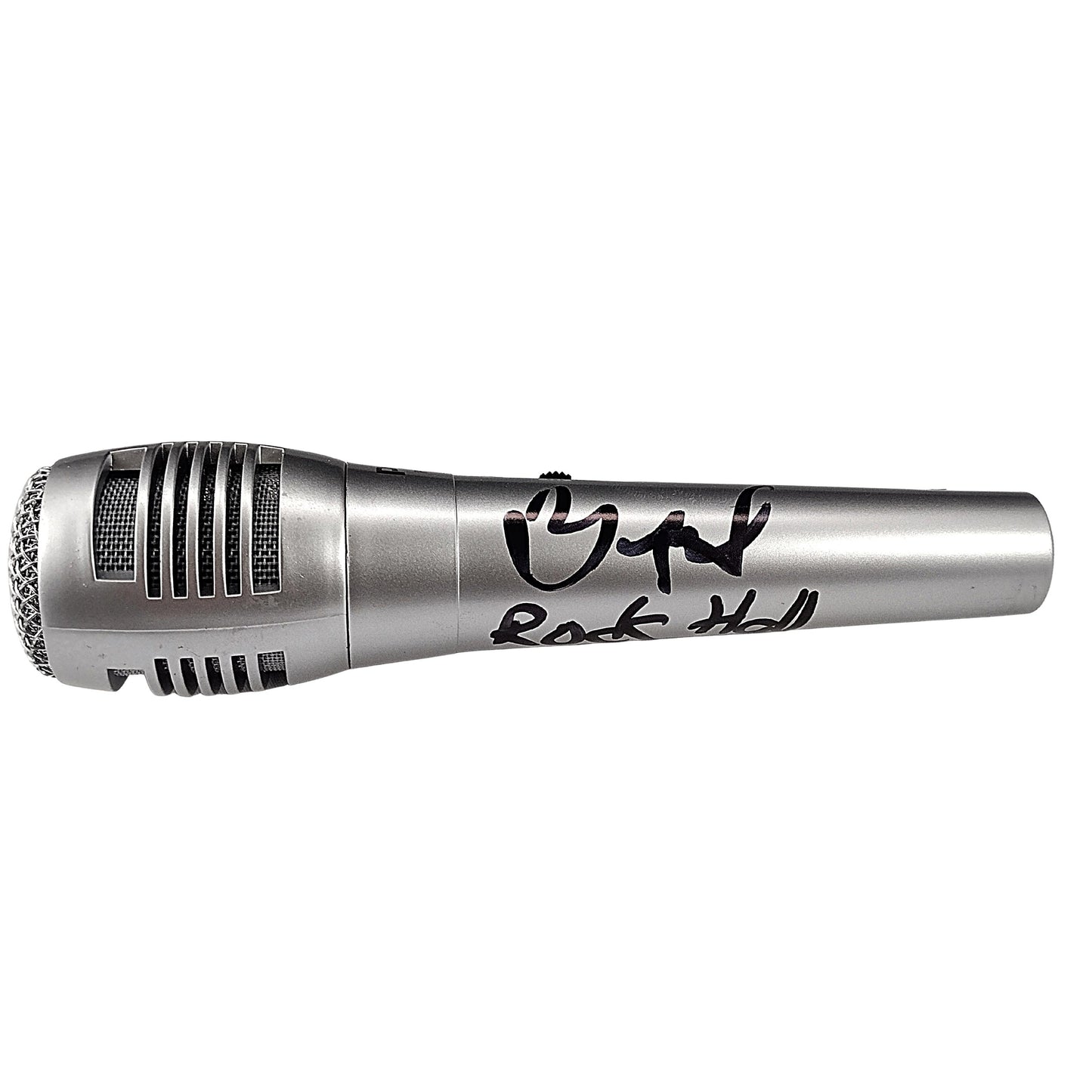 Music- Autographed- DJ Yella Signed Microphone with Rock Hall Inscription NWA Rap Rapper Beckett Authentication 303