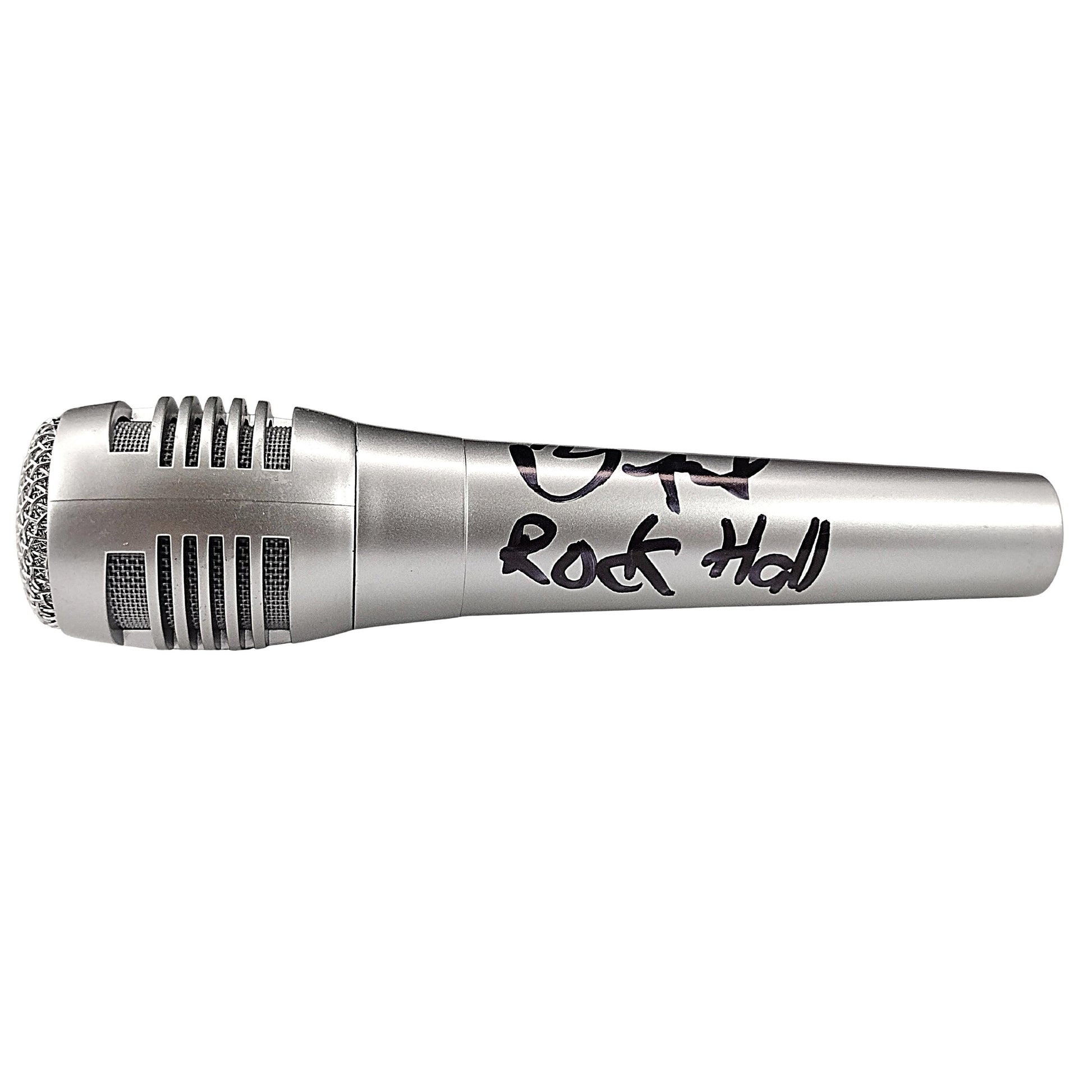 Music- Autographed- DJ Yella Signed Microphone with Rock Hall Inscription NWA Rap Rapper Beckett Authentication 304