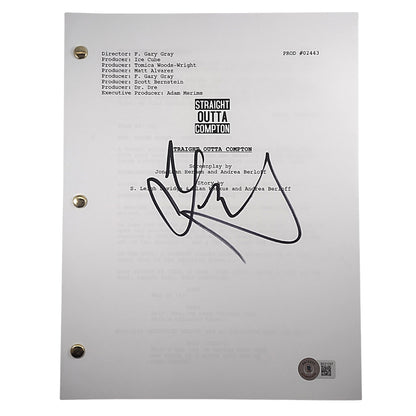 Music- Autographed- DJ Yella Signed NWA Straight Outta Compton Full Movie Script Beckett Authentication 102
