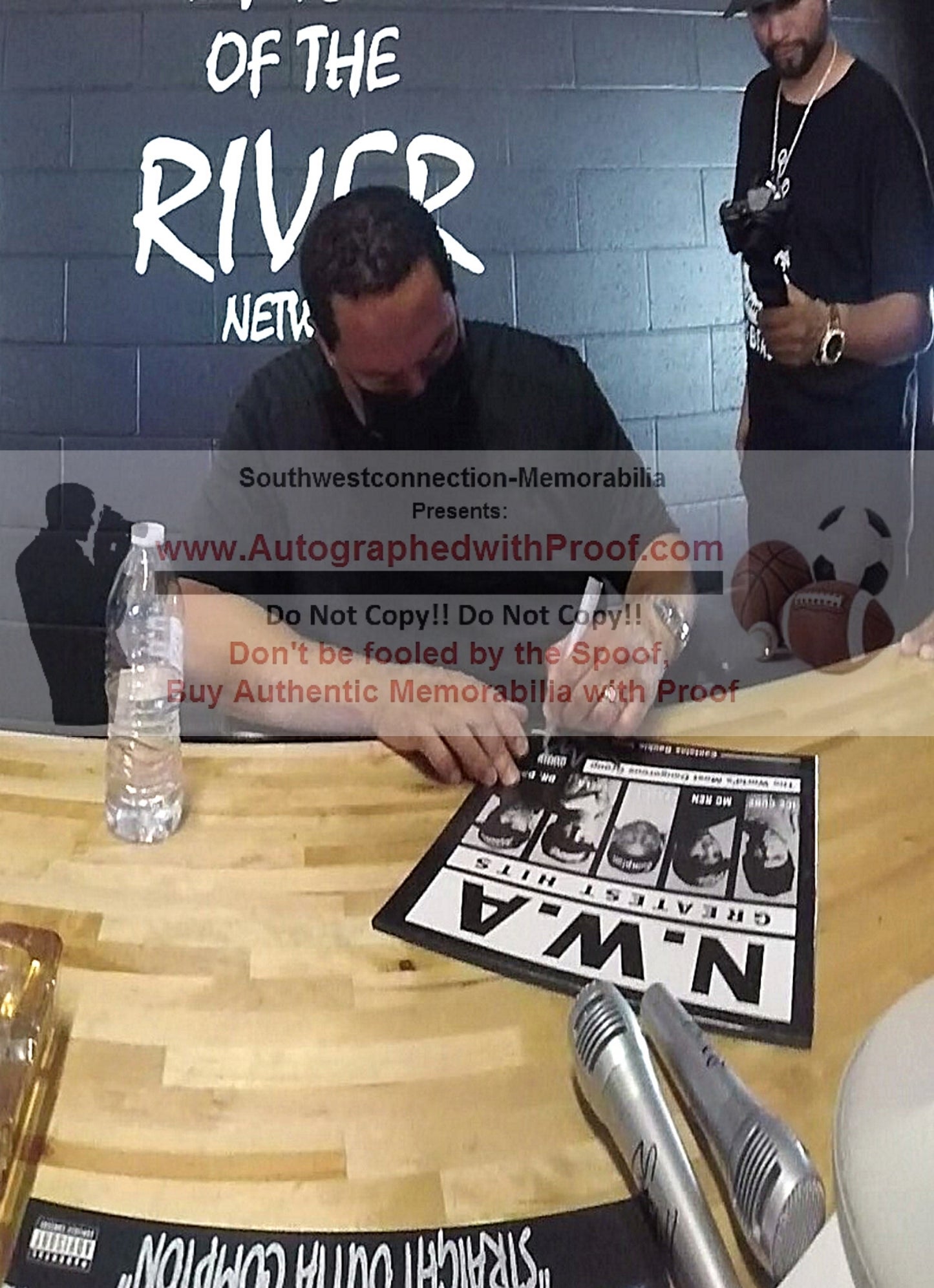 Music- Autographed- DJ Yella Signed NWA Greatest Hits Vinyl Record Album Cover Proof Photos Beckett BAS Authentication 1