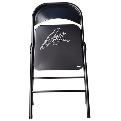 Wrestling- Autographed- Drew McIntyre Signed Full Size Black Steel Folding Chair WWE Superstars Proof Photo JSA Certified Authentic 101