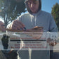 Hockey Stick Blades- Autographed- Dylan Gambrell Signing San Jose Sharks Logo Hockey Stick Blade - Proof Photo- Beckett BAS- 1