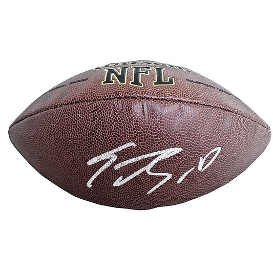 Footballs- Autographed- Emmanuel Sanders Signed NFL Wilson Football - New Orleans Saints- Denver Broncos- San Francisco 49ers - Beckett BAS - 302