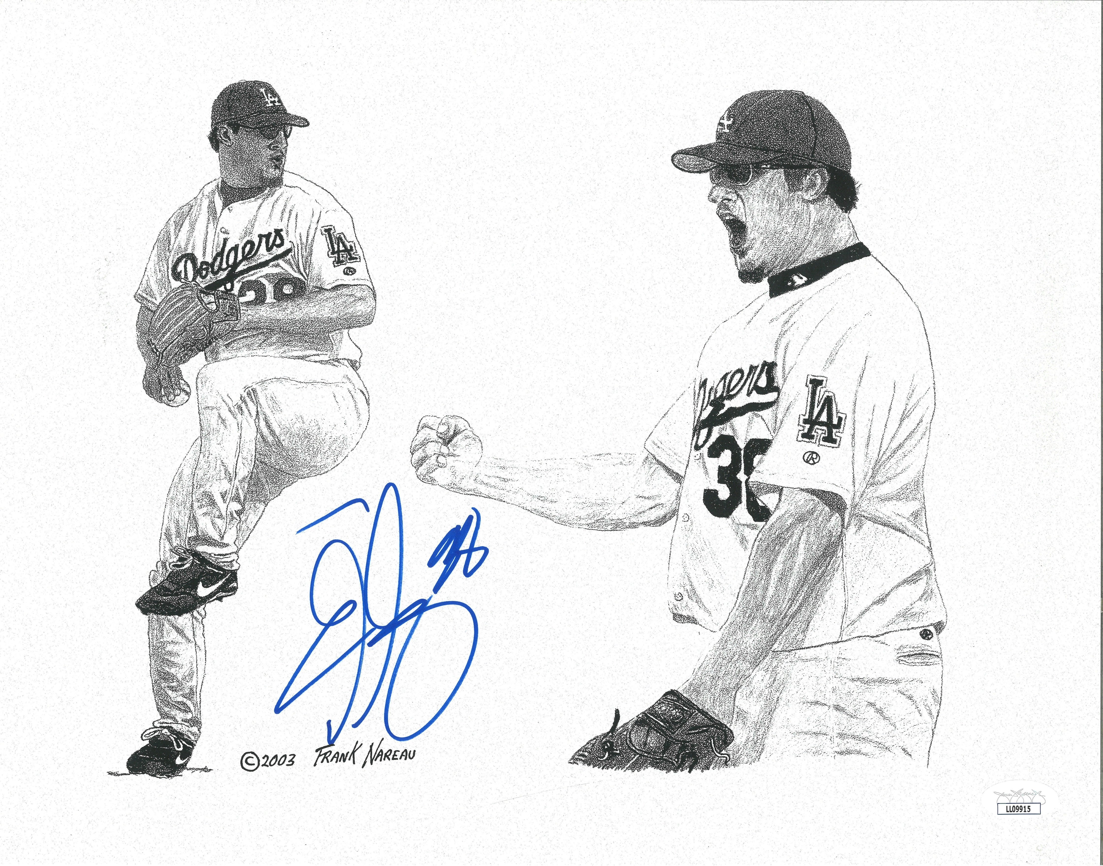 Eric Gagne signed photo – signature close-up – JSA COA