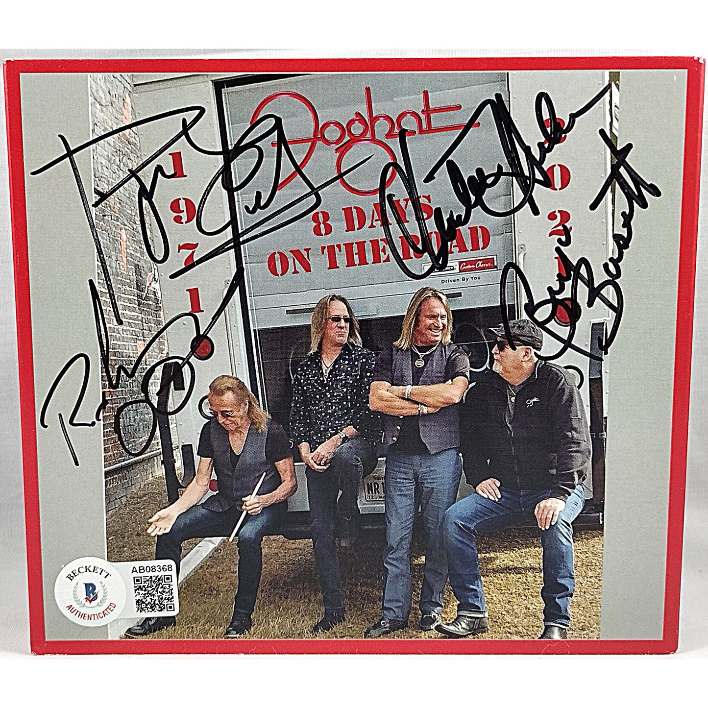 Music- Autographed- Foghat Signed 8 Days On The Road Compact Disc CD Cover Beckett Authentication 102