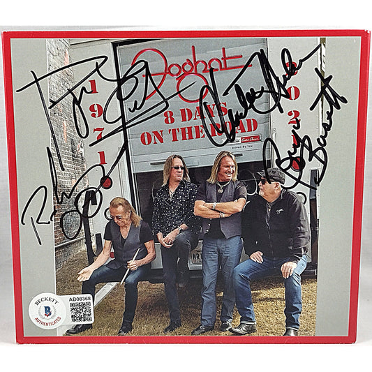 Music- Autographed- Foghat Signed 8 Days On The Road Compact Disc CD Cover Beckett Authentication 102