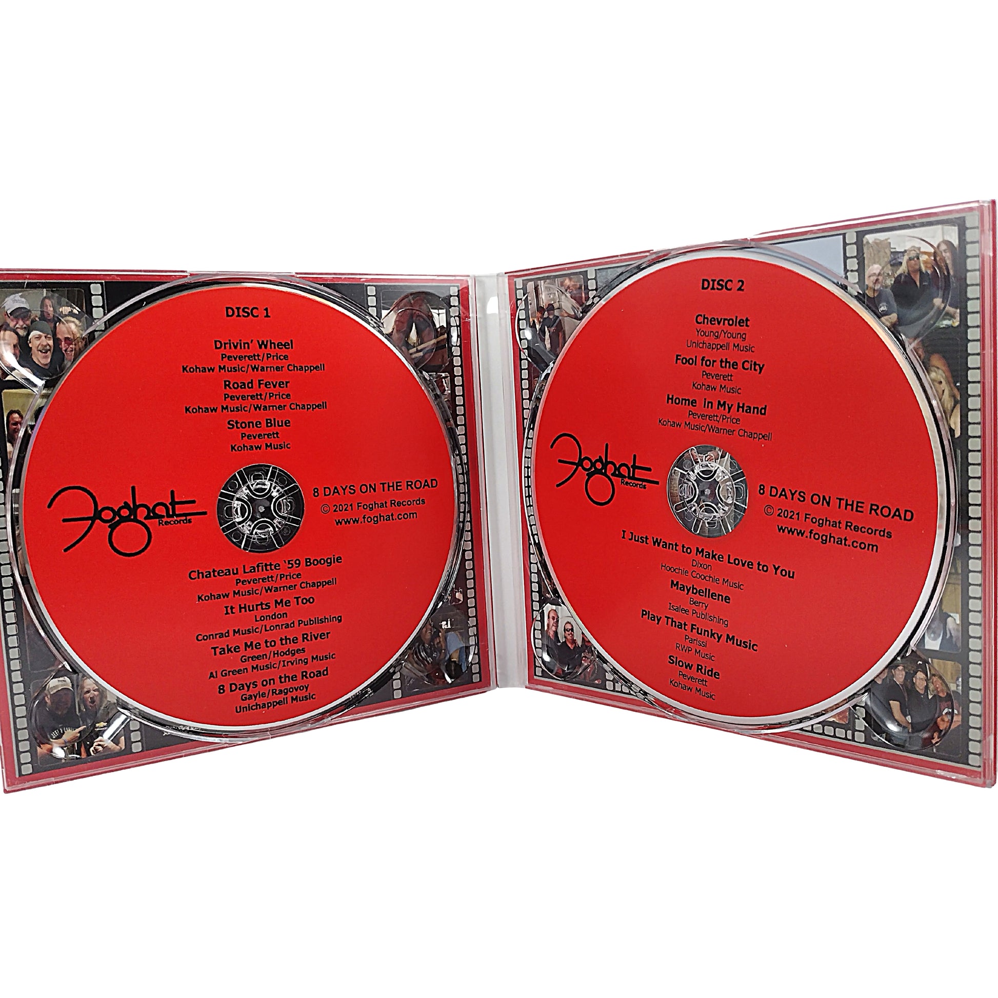 Music- Autographed- Foghat Signed 8 Days On The Road Compact Disc CD Cover Beckett Authentication 105