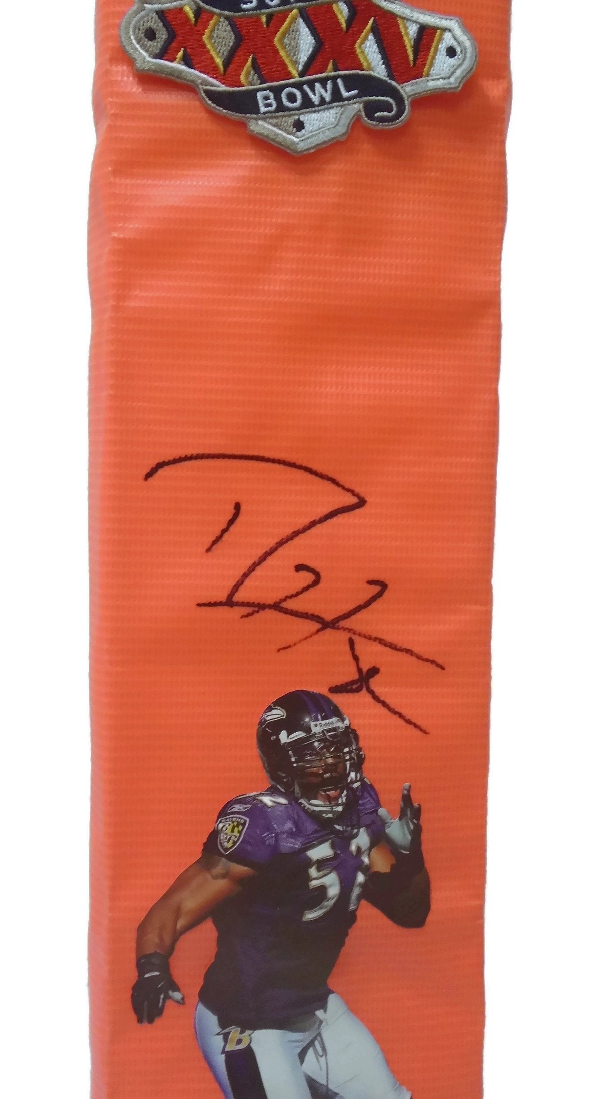 Football End Zone Pylons-Autographed - Ray Lewis Signed Baltimore Ravens Football Pylon Proof Photo Beckett BAS Authentication 104