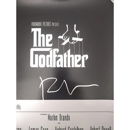 Hollywood- Autographed- Francis Ford Coppola Signed The Godfather 12x18 Inch Movie Poster Beckett Certified 102