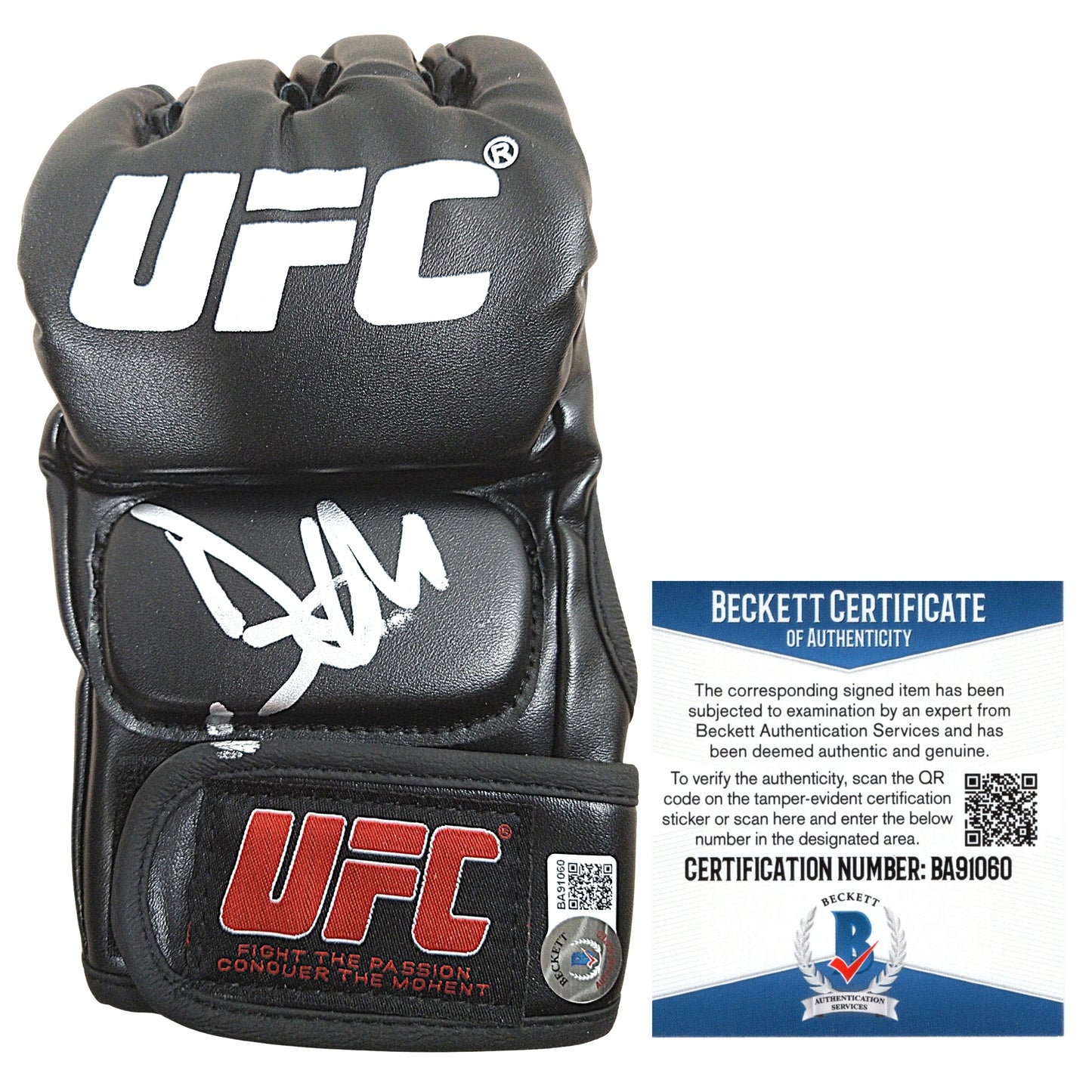 UFC- Autographed- Frank Mir Signed Ultimate Fighting Championship Glove - Exact Proof - Beckett BAS Authentication 101