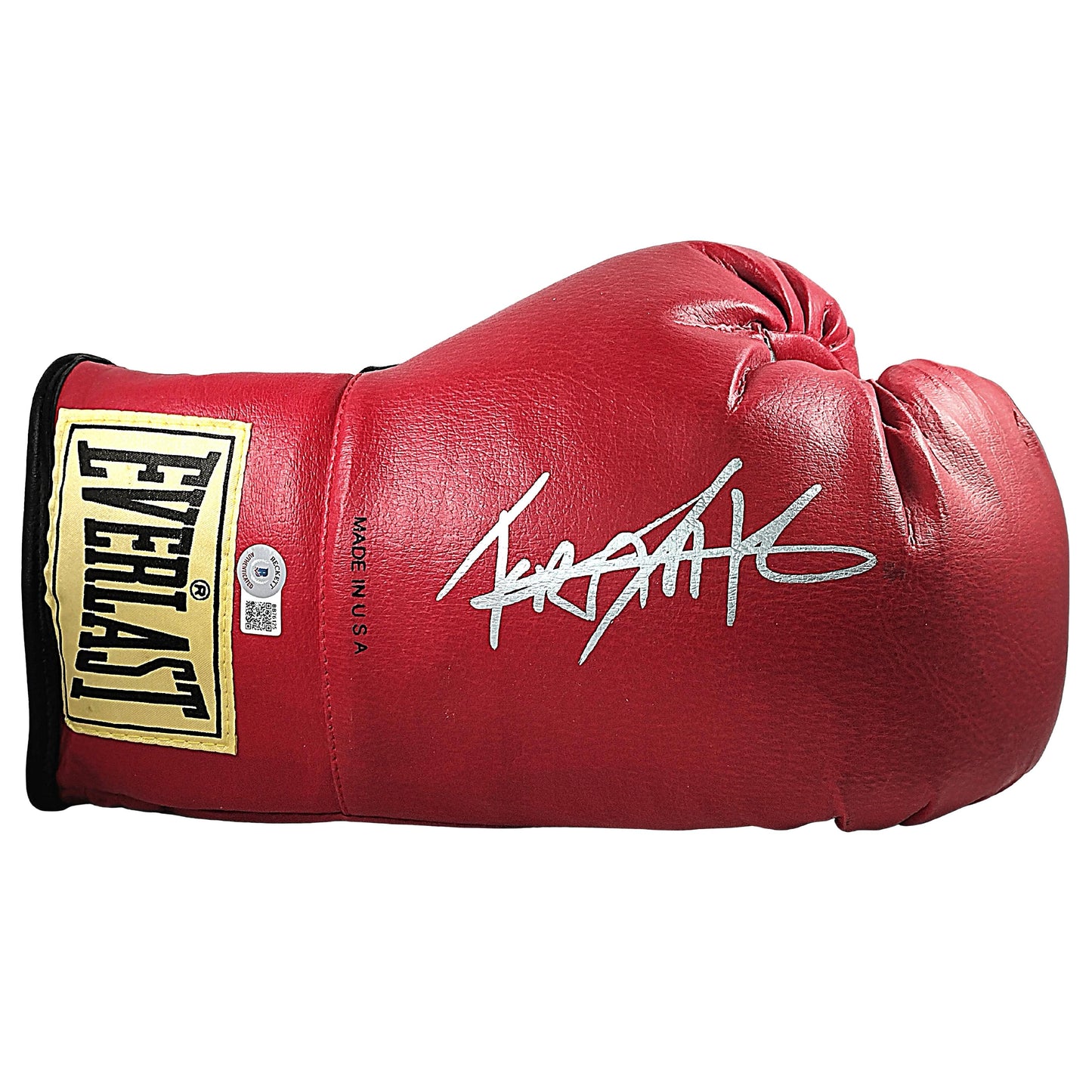 Boxing- Autographed- Frank Sanchez Signed Red Everlast Right Handed Boxing Glove Beckett Authentication 102