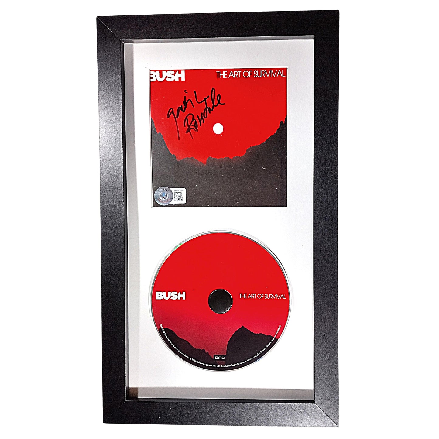 Music- Autographed- Gavin Rossdale of Bush Signed The Art of Survival CD Cover Framed and Matted Wall Display Beckett Certified 201