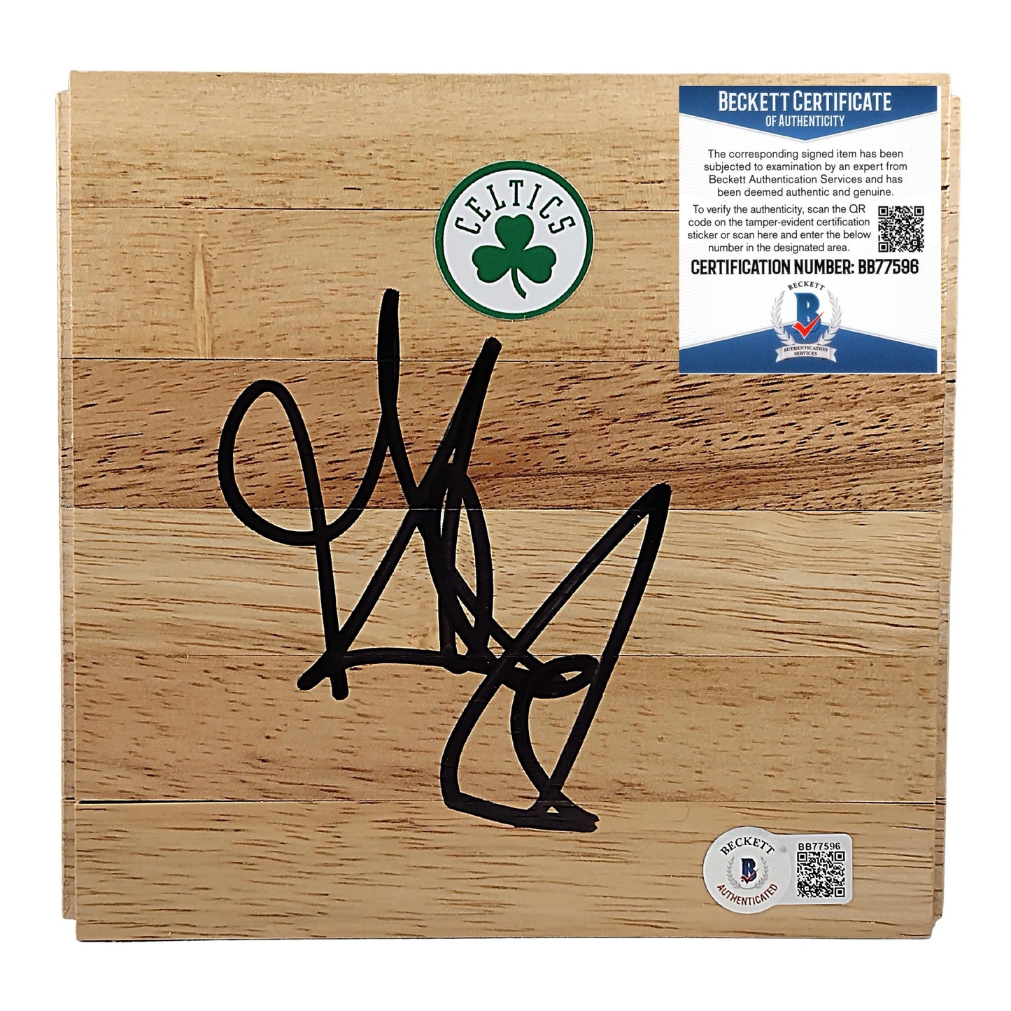 Basketballs- Autographed- Glen Big Baby Davis Signed Boston Celtics Parquet Floorboard Exact Proof Photo Beckett Authentication 101