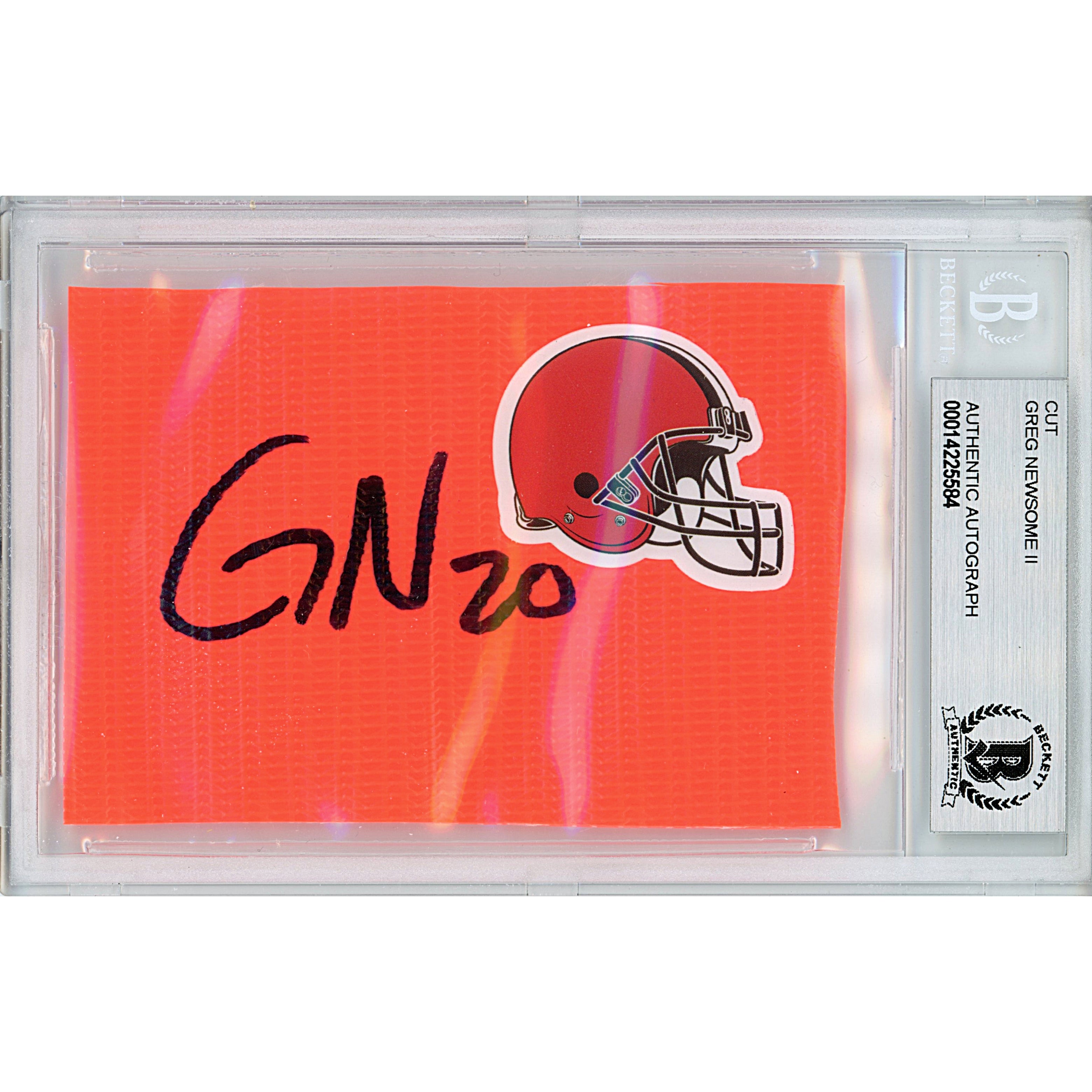 2021 #ff0000 Greg Newsome Autographed Trading Card – Beckett BAS