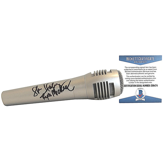 Microphones- Autographed- Haley and Michaels Signed Pyle Full Size Microphone- Country Music- Beckett BAS - 101