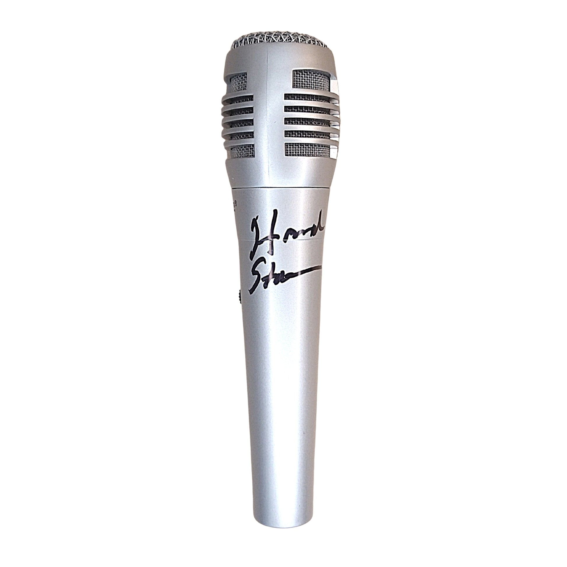 Microphones- Autographed- Hannah Storm Signed Silver Pyle Full Size Microphone- ESPN Sportscenter- Beckett BAS 202