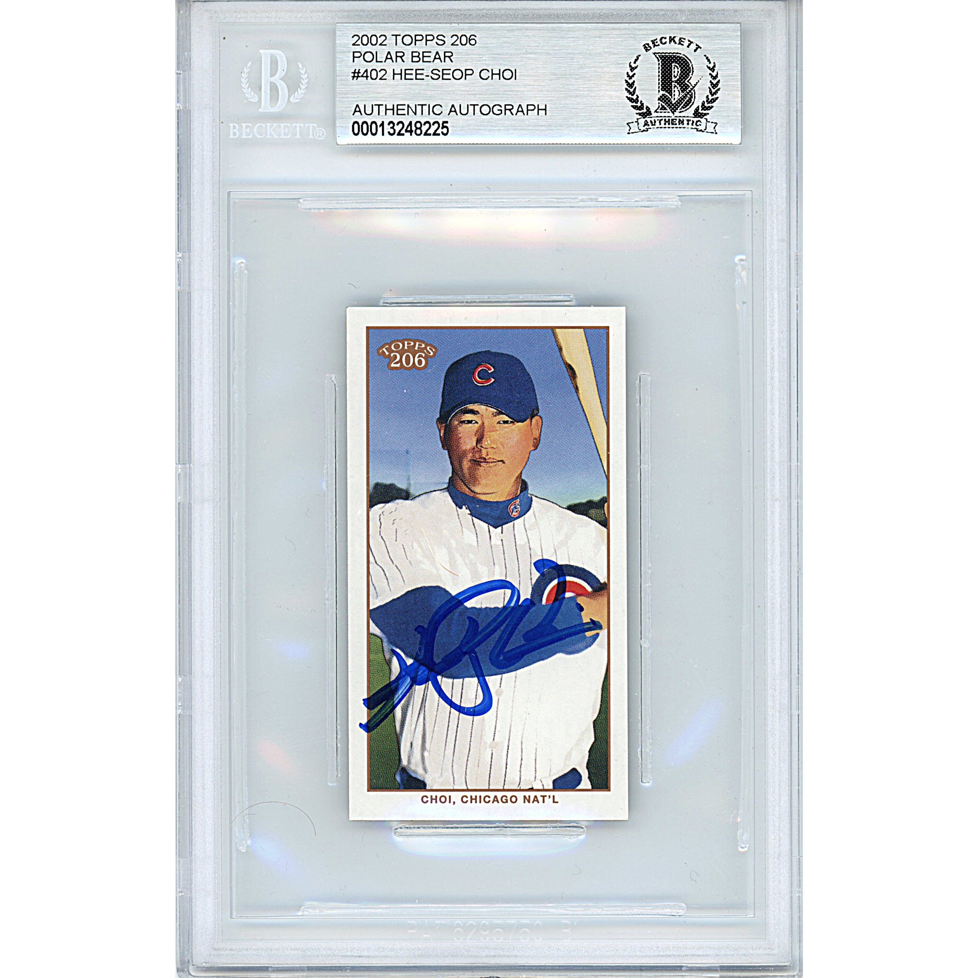 2002 Topps #00013248225 Hee Seop Choi Autographed Trading Card – Beckett BAS