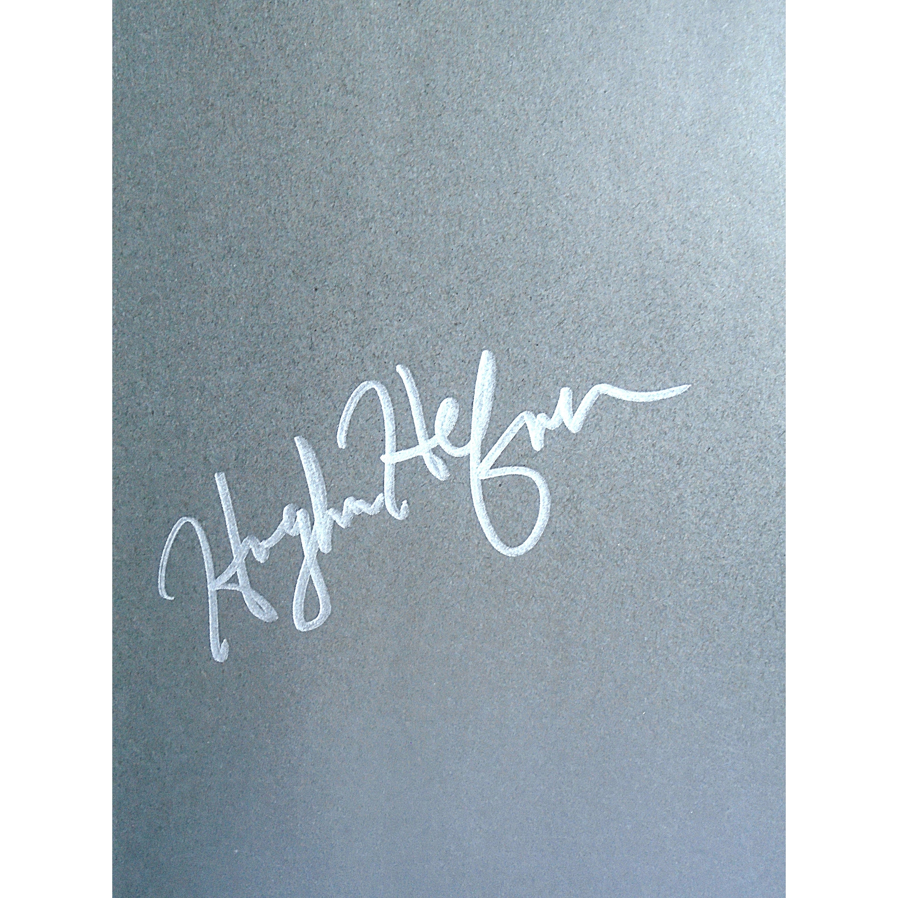 Hugh Hefner auto photo – authentication sticker – PSA/DNA COA