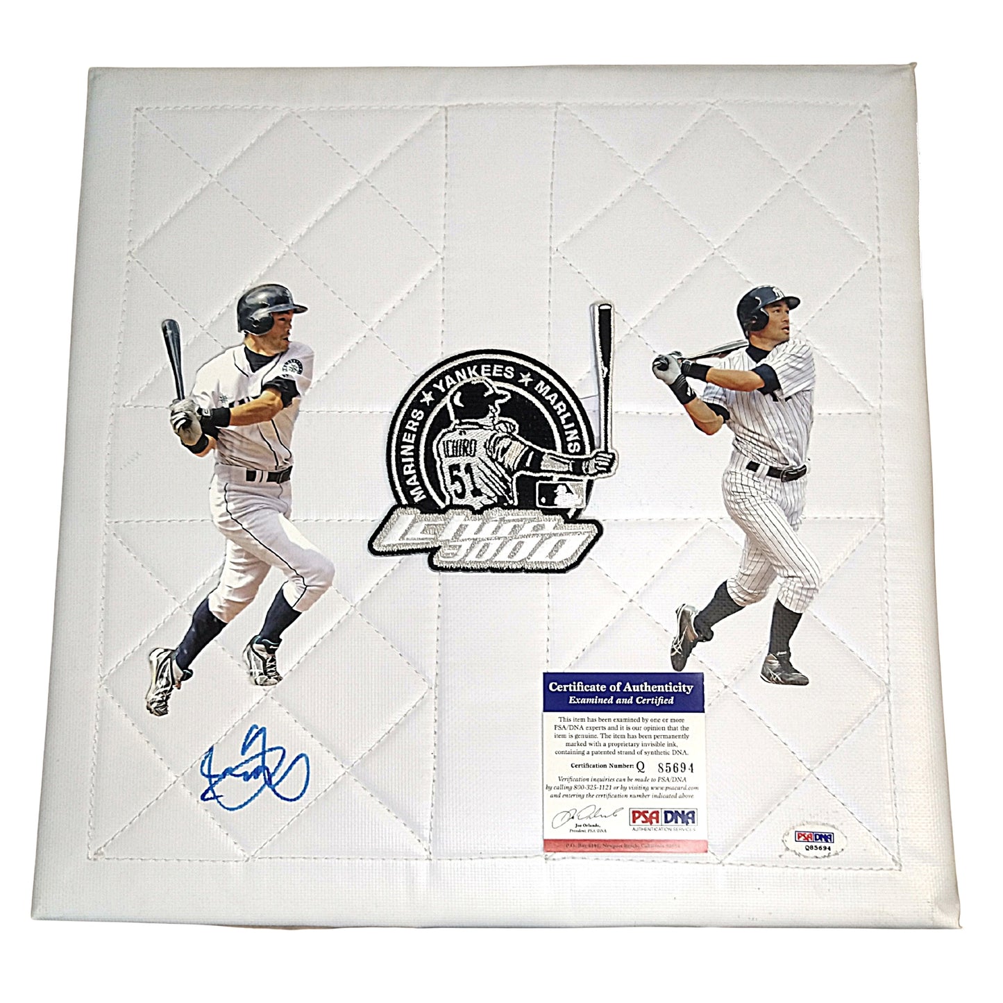 Home Plates- Autographed- Ichiro Suzuki Signed 3000 Career Hits Photo Base- Seattle Mariners- New York Yankees- Miami Marlins- Exact Proof Photo- PSA/DNA Authentication 101