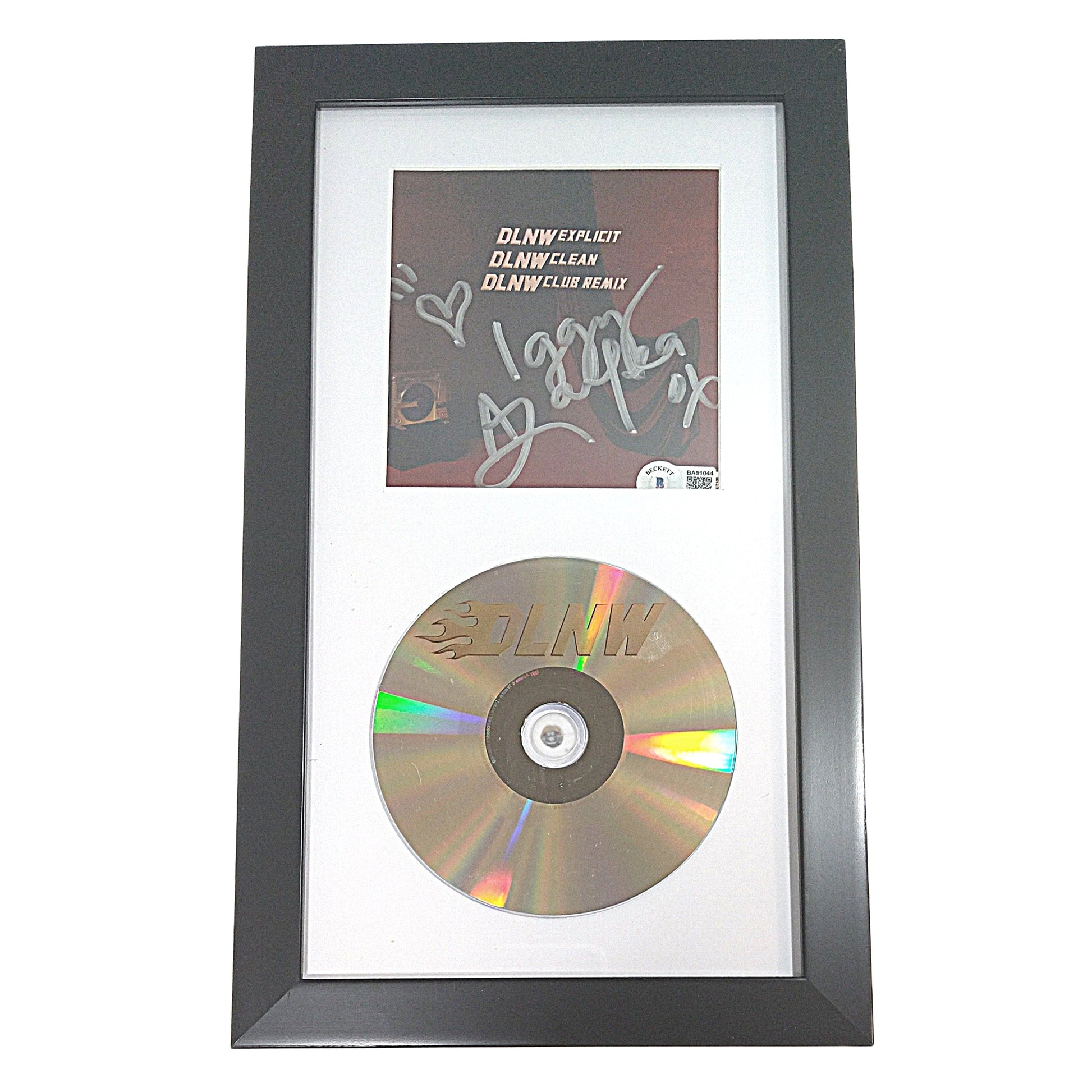Music- Autographed- Iggy Azalea Signed DLNW CD Cover Framed and Matted with Compact Disc - Beckett BAS Authentication 102