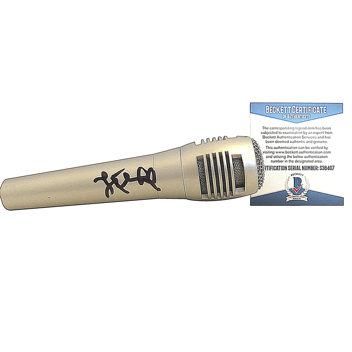 Music-Autographed - Musician Jamie Foxx Signed Pyle Full Size Microphone, Proof Photo - Beckett BAS - 101