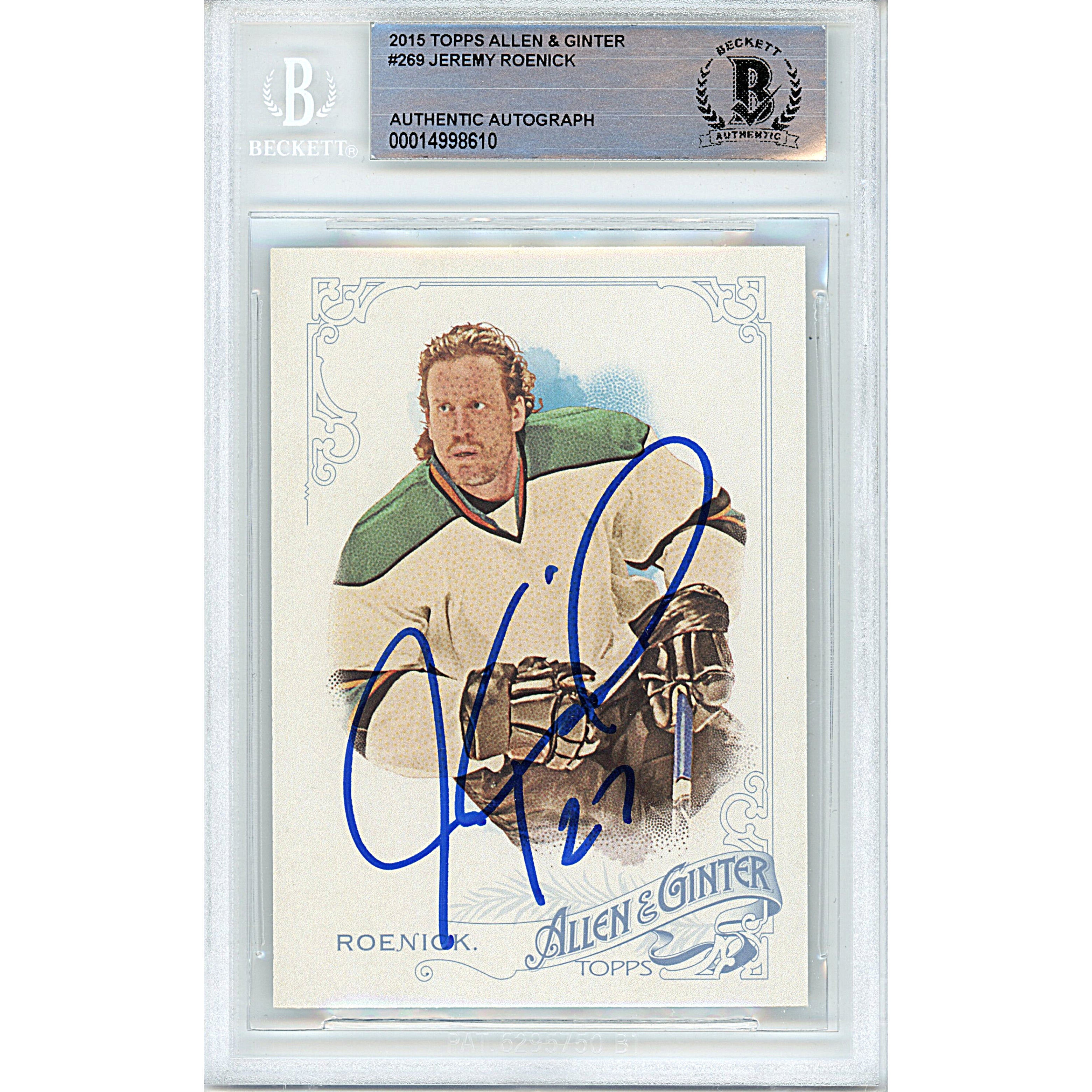Jeremy Roenick autographed trading card – full view – Beckett COA