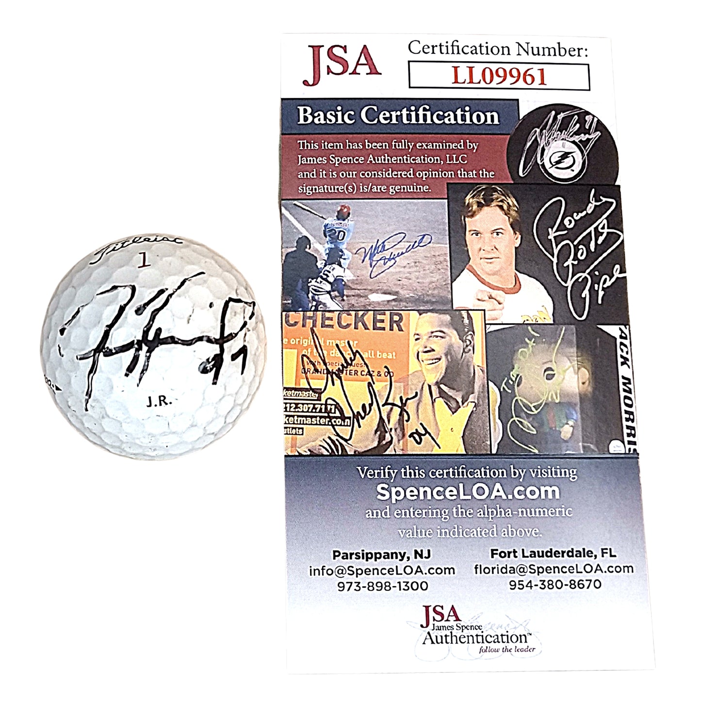 Hockey- Autographed- Jeremy Roenick Signed Personalized 'J.R.' Model Lake Tahoe Celebrity Golf Tournament Pro Am Titleist Golf Ball with JSA Authentication 102
