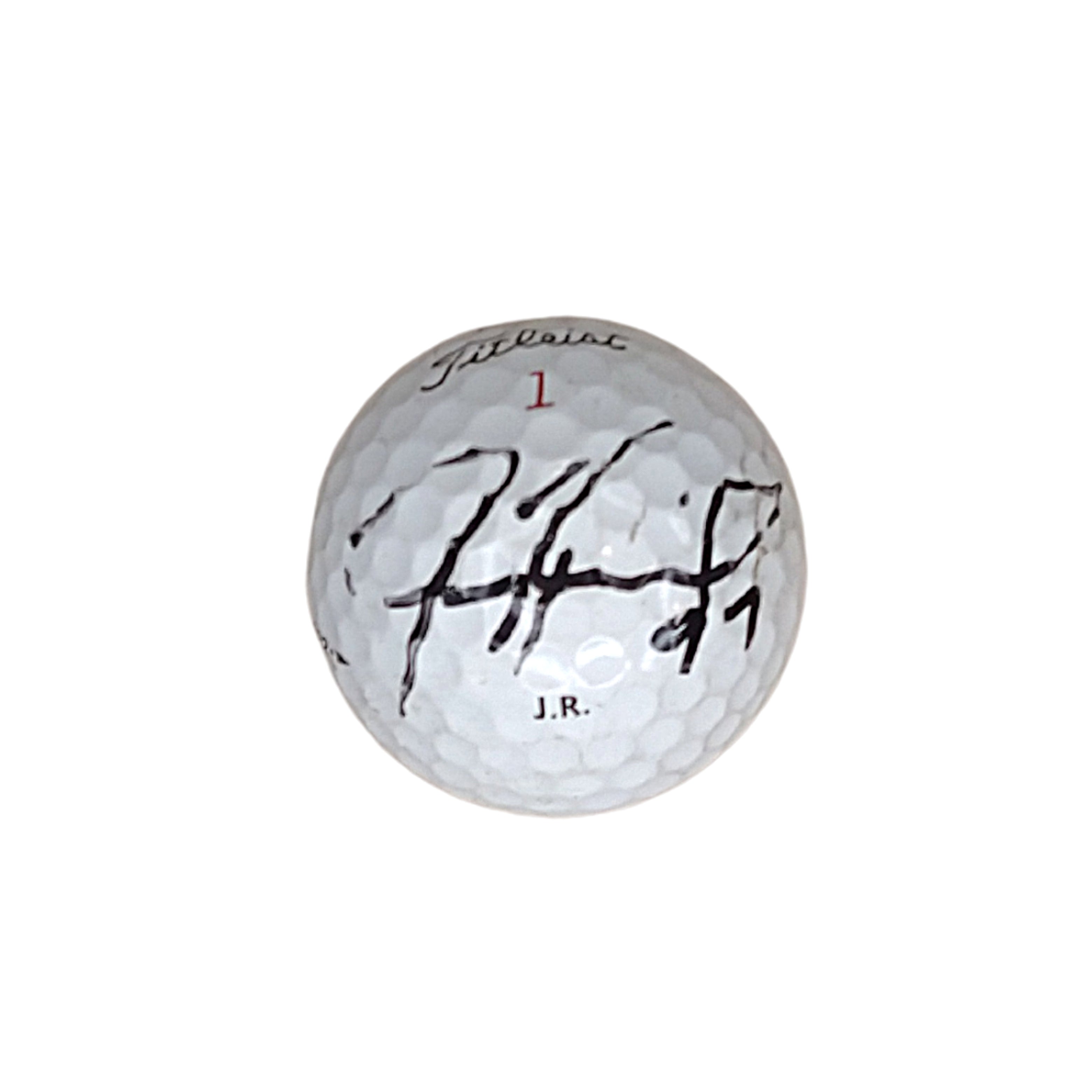 Jeremy Roenick autographed hockey puck – full view – JSA COA