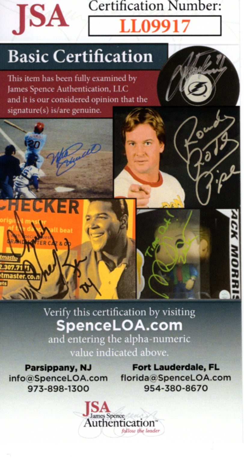 Jerry Rice auto helmet – authentication sticker – JSA COA