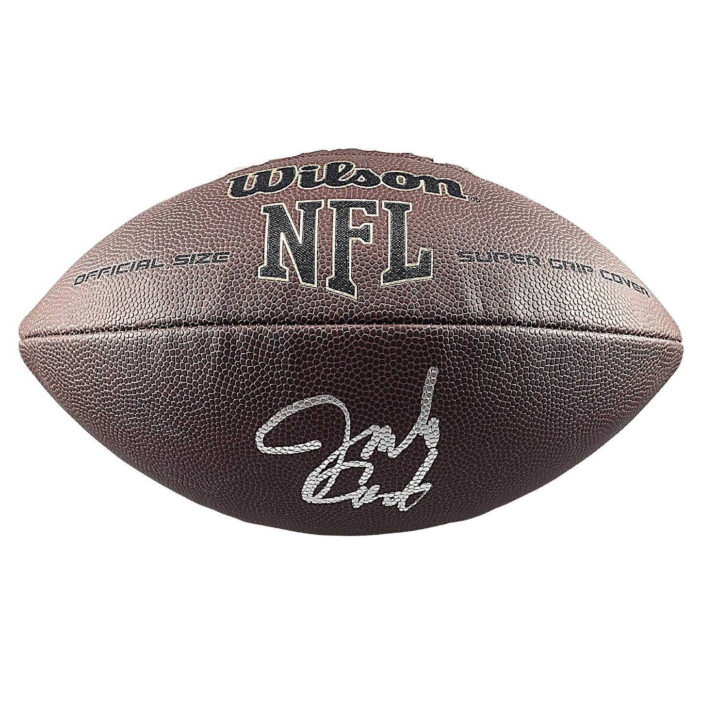 Footballs- Autographed- Jim Covert Signed NFL Wilson Super Grip Football Pitt Panthers Beckett BAS Authentication 103