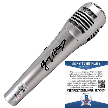 Microphones- Autographed- Jimmy Hart Signed Microphone WWE Wrestling Legend Beckett BAS Authentication Exact Proof 201