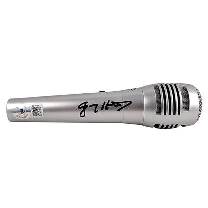 Microphones- Autographed- Jimmy Hart Signed Microphone WWE Wrestling Legend Beckett BAS Authentication Exact Proof 203