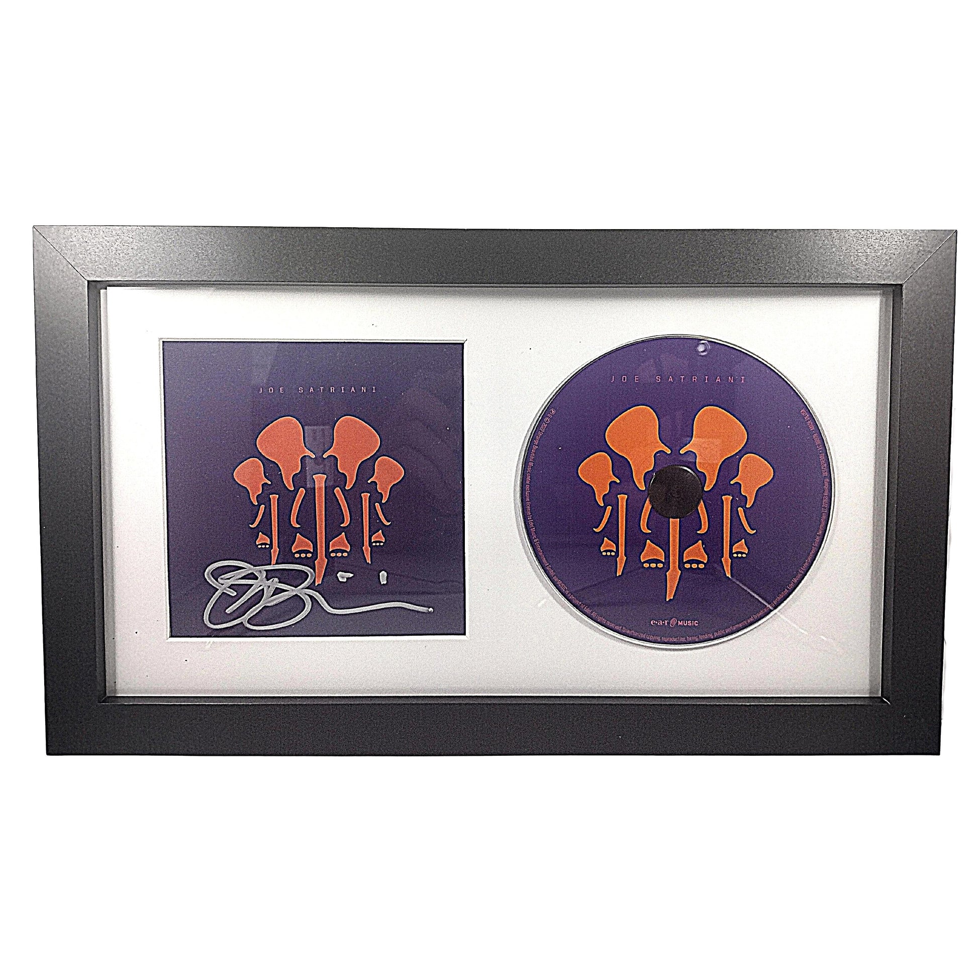 Music- Autographed- Joe Satriani Signed The Elephants of Mars CD Cover Framed Matted Beckett BAS Authentication 101