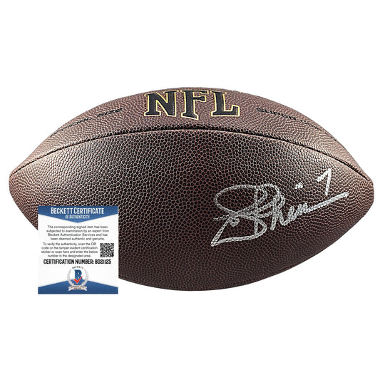 Football- Autographed- Joe Theismann Signed NFL Wilson Football, Proof Photo- Washington Redskins - Beckett BAS BD21125 101
