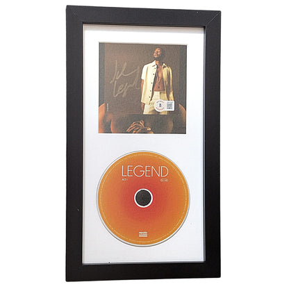 Music- Autographed- John Legend Signed Legend Compact Disc Insert Framed Matted CD Wall Display Beckett Authentication 101