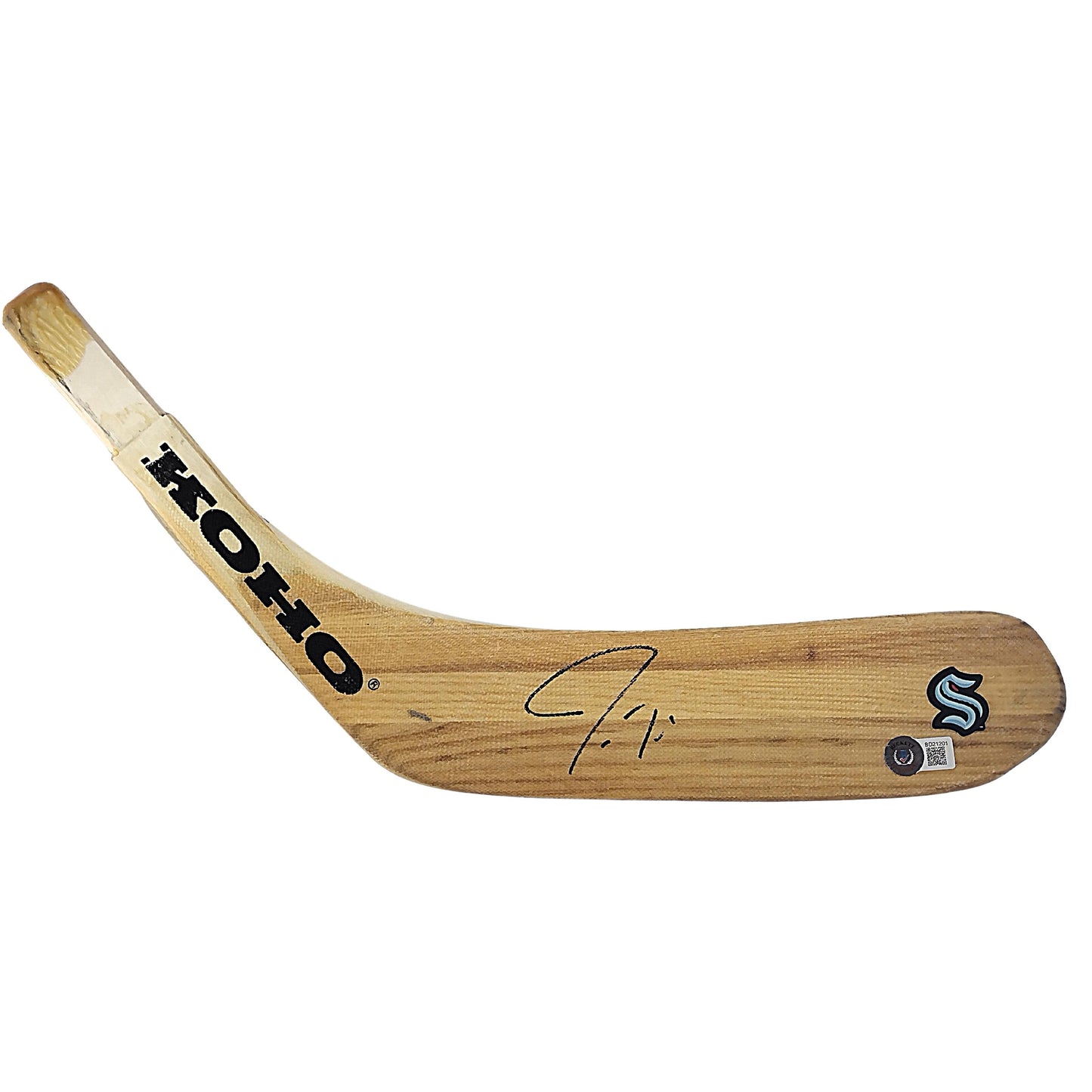 Hockey- Autographed- Jordan Eberle Signed Seattle Kraken Hockey Stick Blade Exact Proof Photo Beckett Authenticated 402