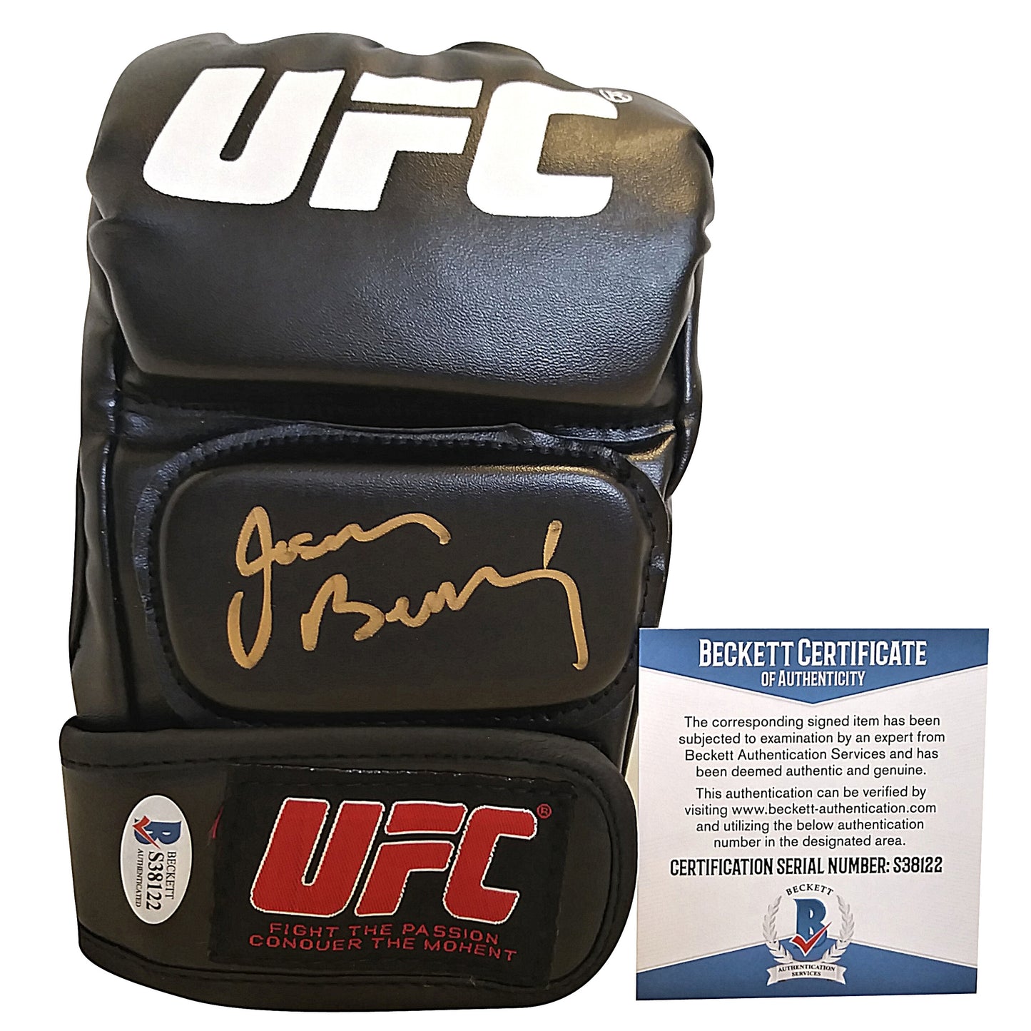 UFC Gloves- Autographed- Joseph Benavidez Signed UFC Ultimate Fighting Championship Glove Proof Photo Beckett BAS 2