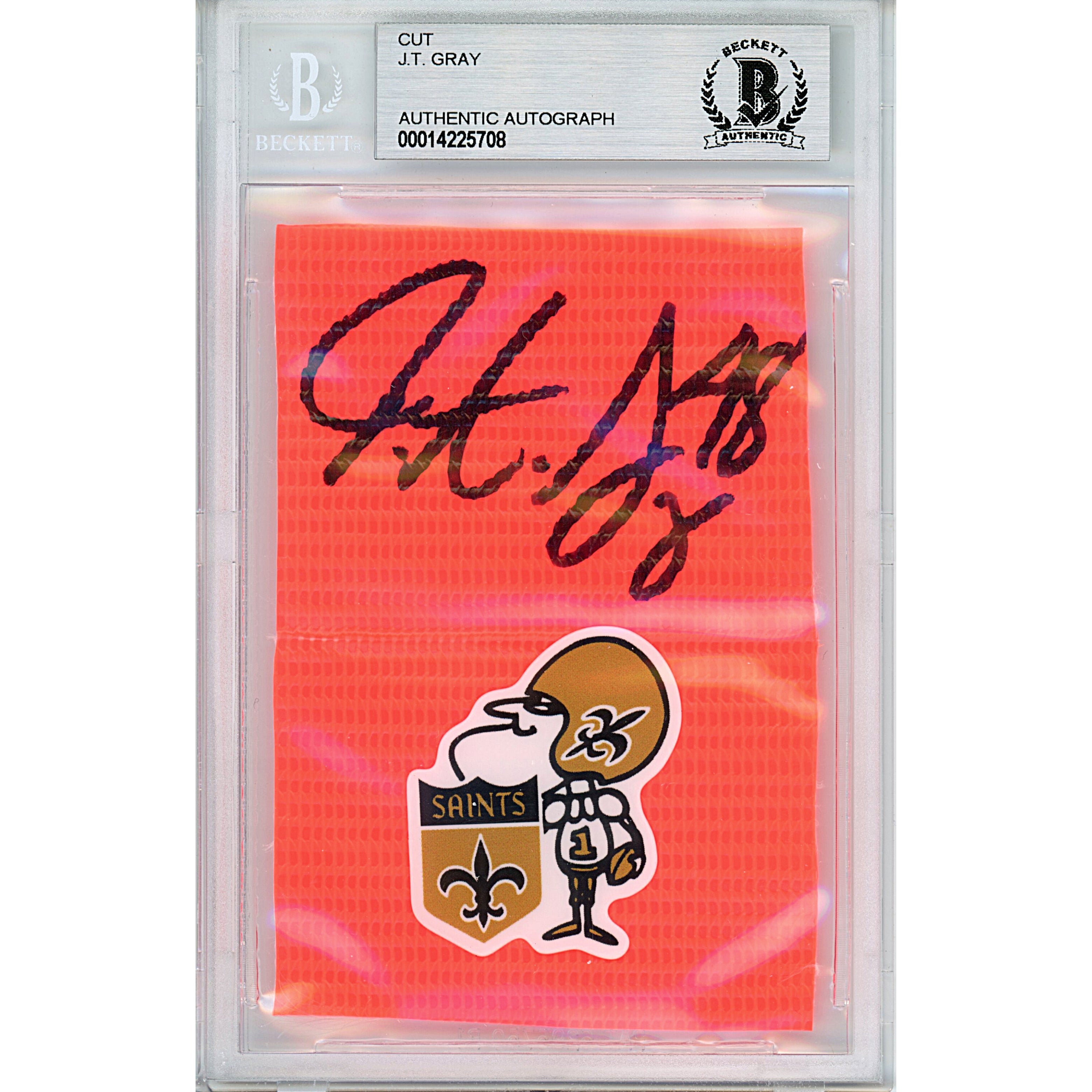 2021 #ff0000 J.T. Gray Autographed Trading Card – Beckett BAS