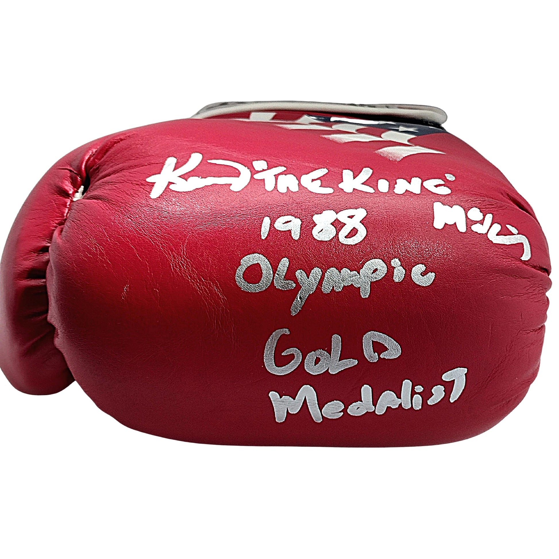 Boxing Gloves- Autographed- Kennedy The King McKinney Signed Everlast USA Flag Boxing Glove Proof Photo Beckett Authentication 103