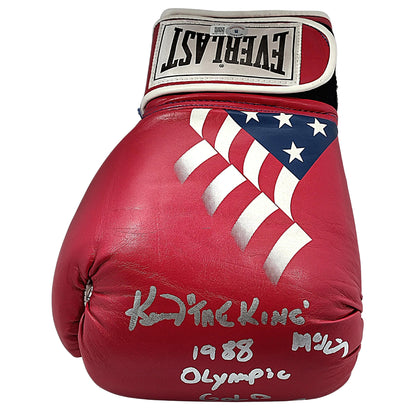 Boxing Gloves- Autographed- Kennedy The King McKinney Signed Everlast USA Flag Boxing Glove Proof Photo Beckett Authentication 105