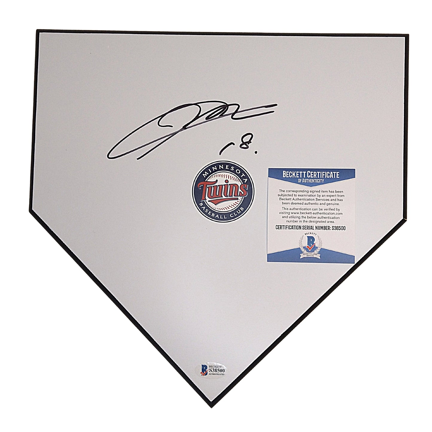 Home Plates- Autographed- Kenta Maeda Signed Minnesota Twins Baseball Home Plate Base- Beckett BAS Authentication- 201