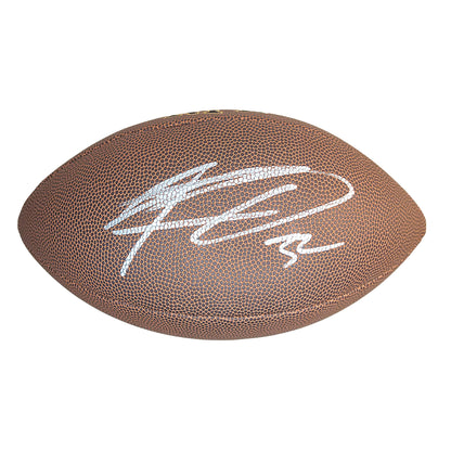 Footballs- Autographed- Kenyan Drake Signed NFL Wilson Super Grip Football Proof Photo- Arizona Cardinals- Miami Dolphins- Alabama Crimson Tide- Beckett BAS 103
