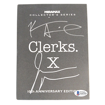 Hollywood- Autographed- Kevin Smith and Jay Mewes Duo Signed Clerks X 10th Anniversary Edition Collectors Series DVD Cover with Beckett BAS Authentication 102