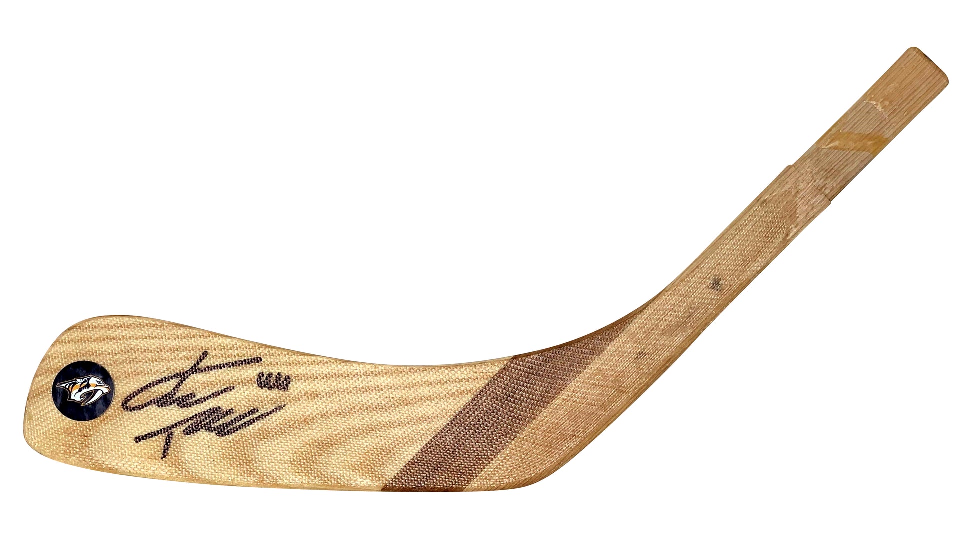 Hockey Stick Blades- Autographed- Kimmo Timonen Signed Nashville Predators Logo Hockey Stick Blade Proof Photo Beckett BAS 302