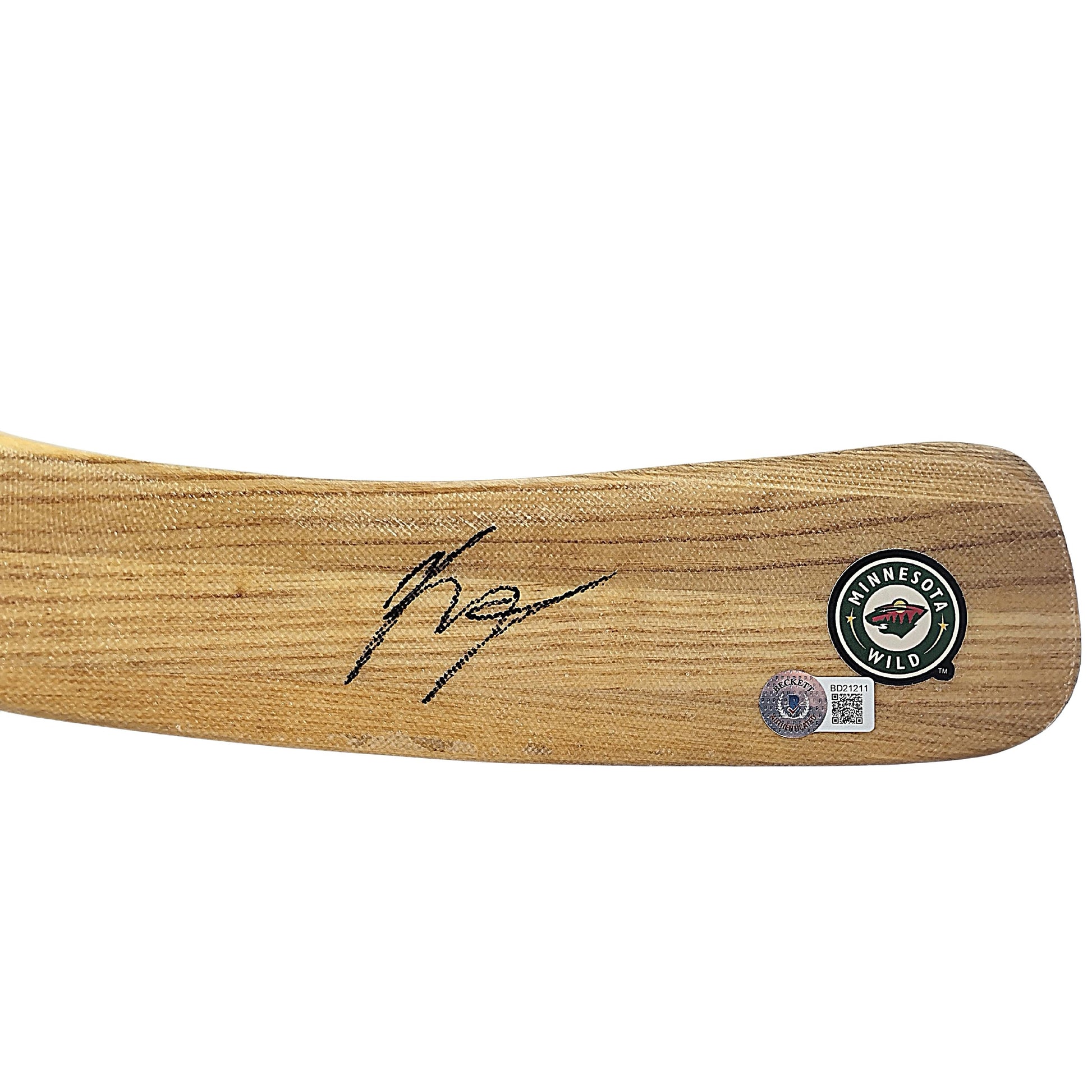 Hockey- Autographed- Kirill Kaprizov Signed Minnesota Wild Hockey Stick Blade Exact Proof Photo Beckett Authentication 103