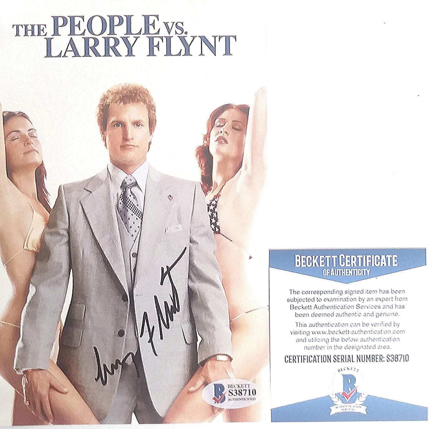 Hollywood- Autographed- Larry Flynt Signed 'The People Vs Larry Flynt' DVD Insert - Hustler Magazine- Beckett BAS 101