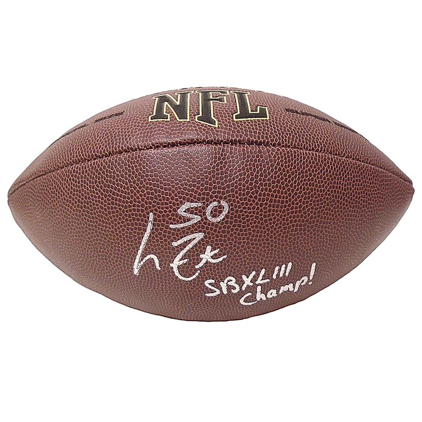 Footballs- Autographed- Larry Foote Signed NFL Wilson Composite Football - Pittsburgh Steelers - Proof Photo - Beckett BAS Authentication 102