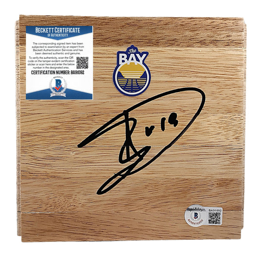 Basketballs- Autographed- Leandro Barbosa Signed Golden State Warriors Parquet Basketball Floorboard Exact Proof Photo Beckett Authentication 101