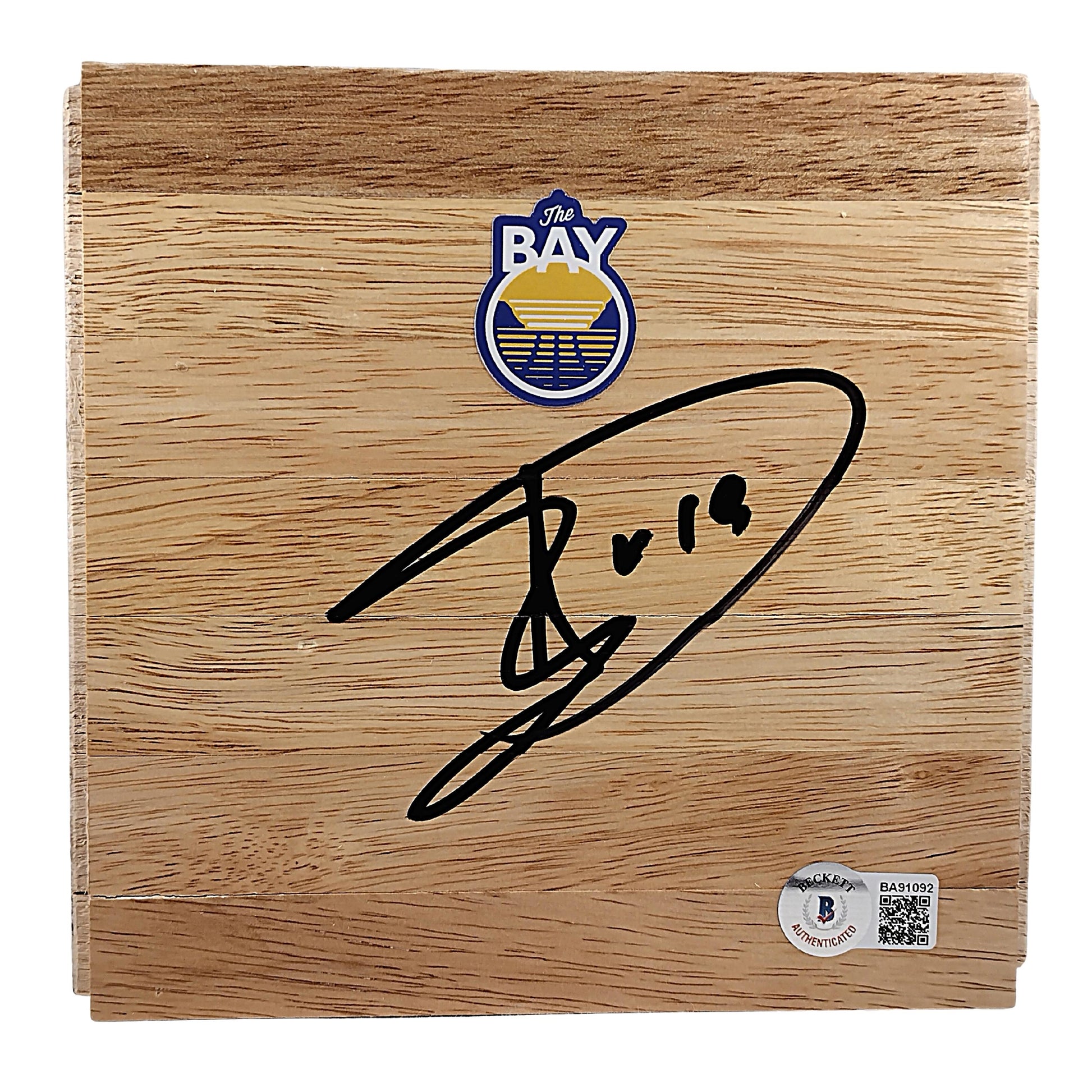 Basketballs- Autographed- Leandro Barbosa Signed Golden State Warriors Parquet Basketball Floorboard Exact Proof Photo Beckett Authentication 102